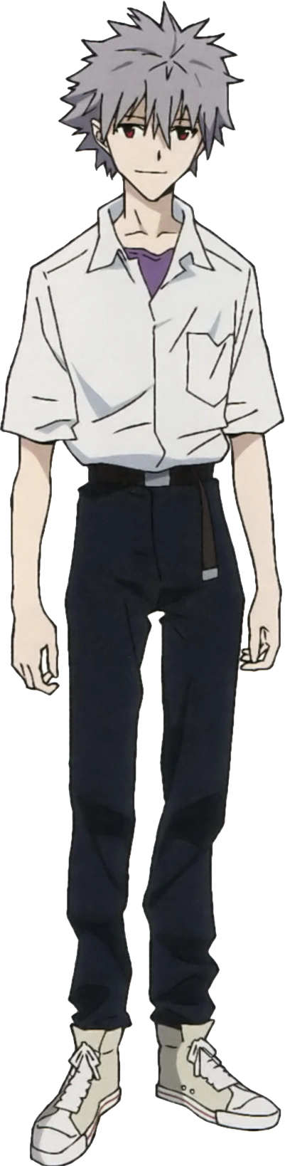 Kaworu Nagisa in his white shirt